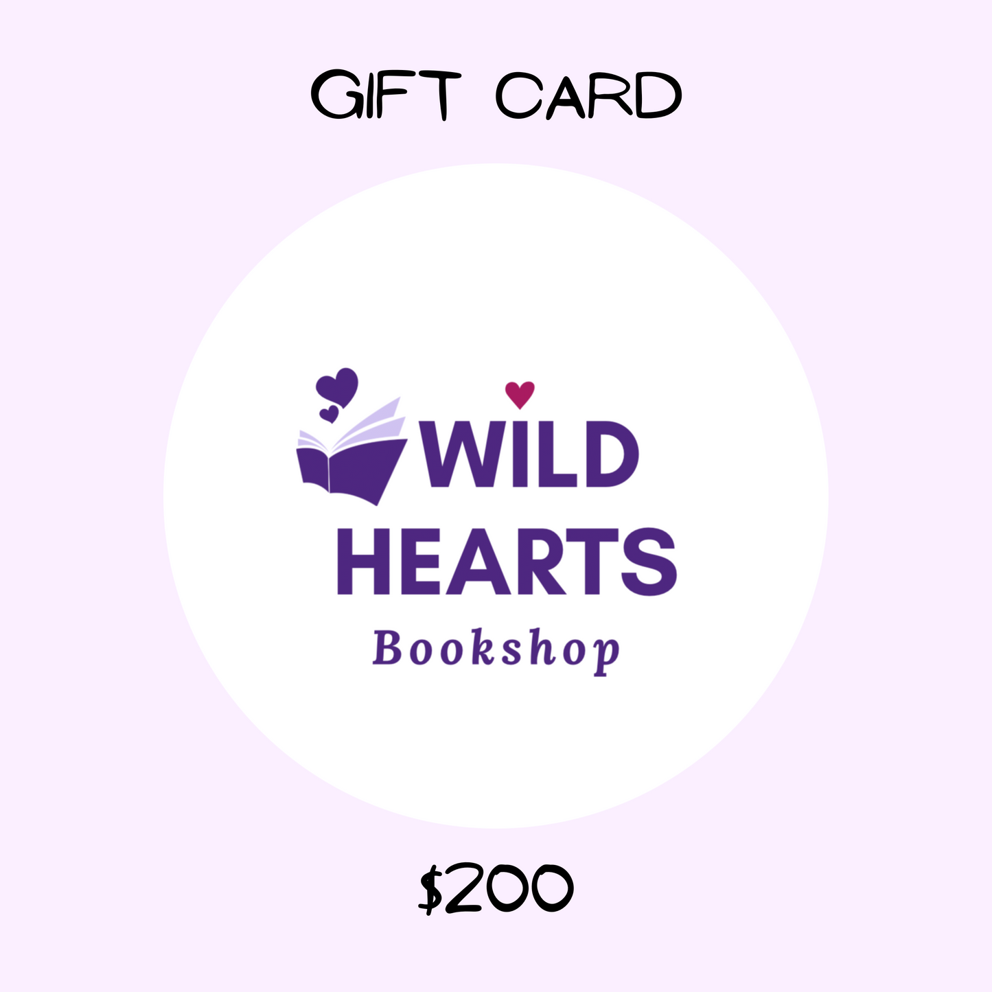 Wild Hearts Bookshop Gift Card