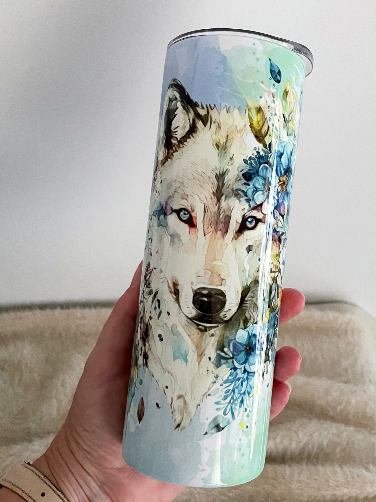 Watercolour Wolf Tumbler