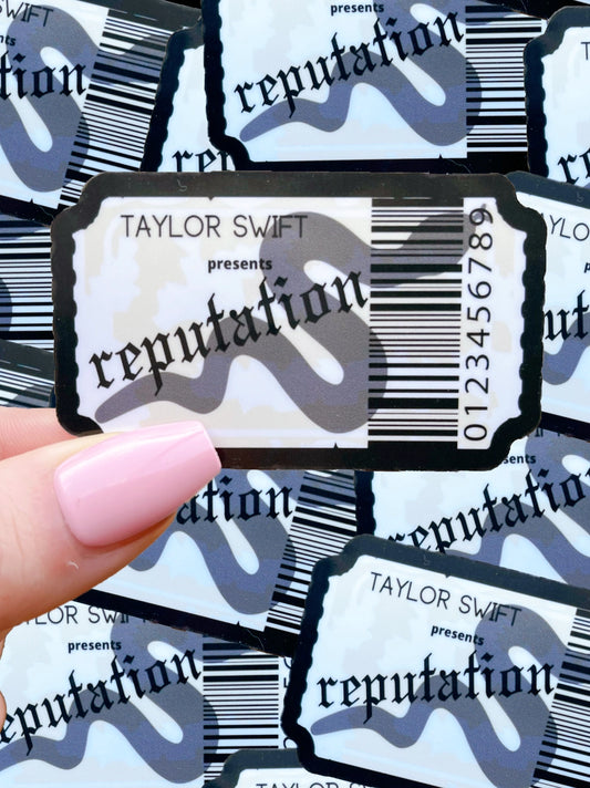Reputation ticket sticker