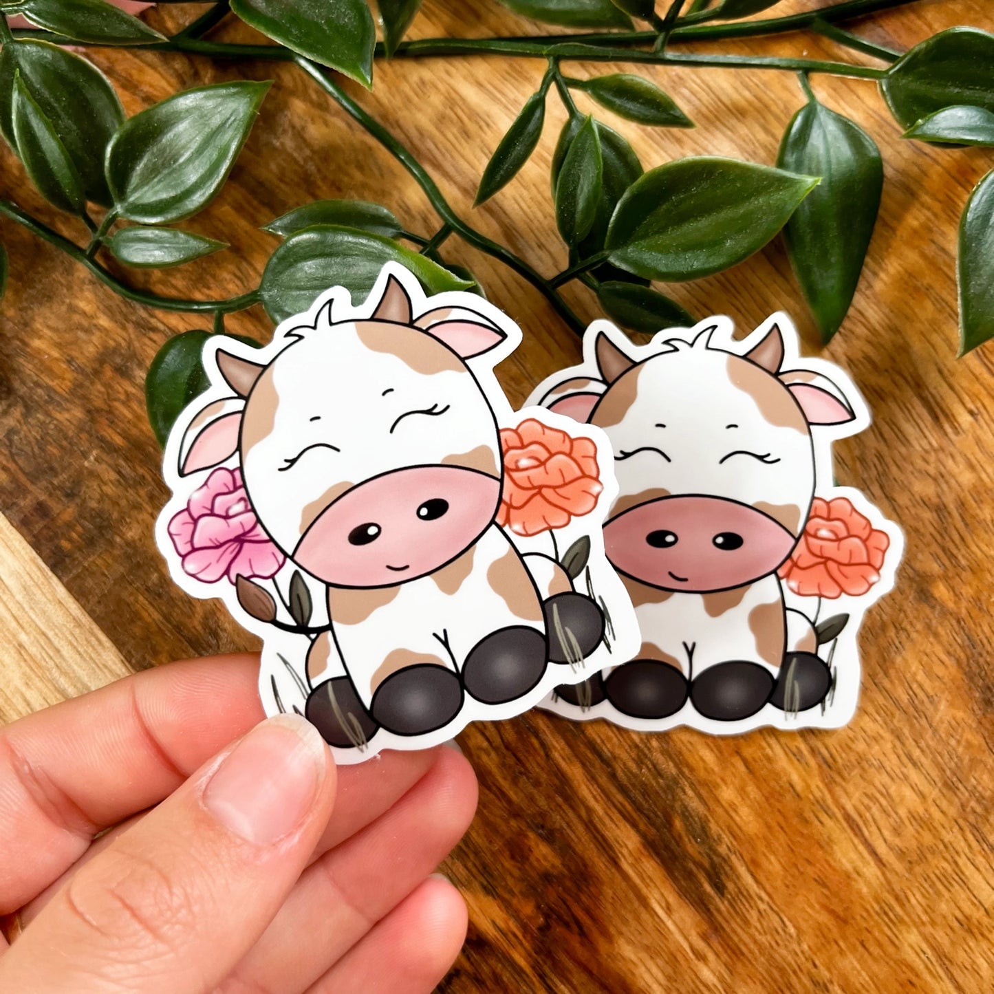 Caramel Cow Vinyl Sticker