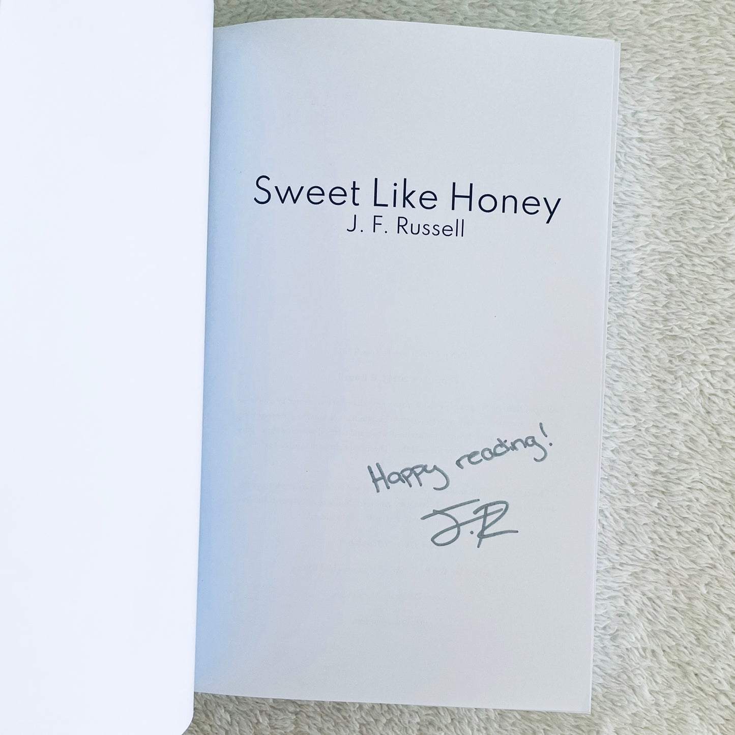 Sweet Like Honey by J F Russell