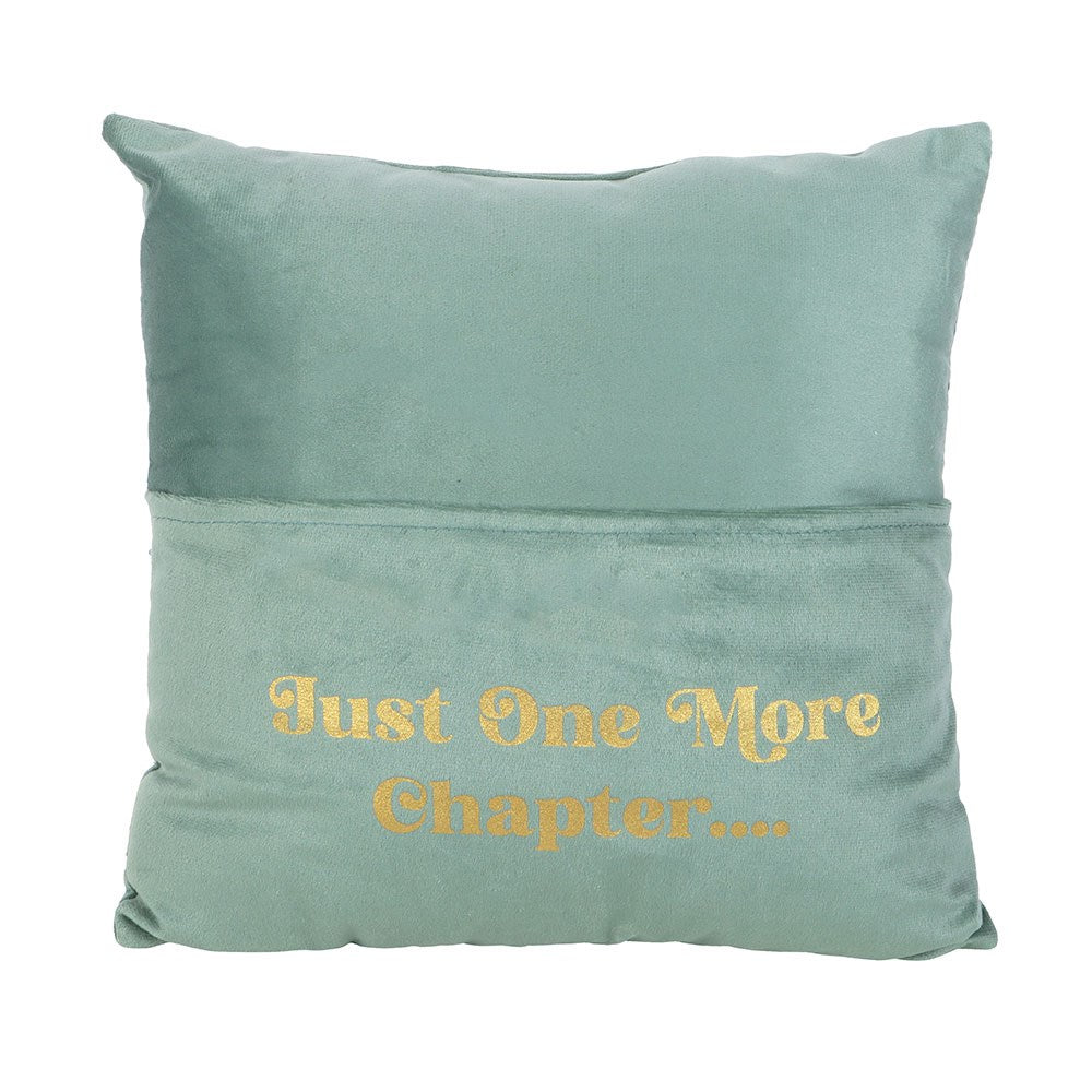 Just One More Chapter Cushion with Pocket