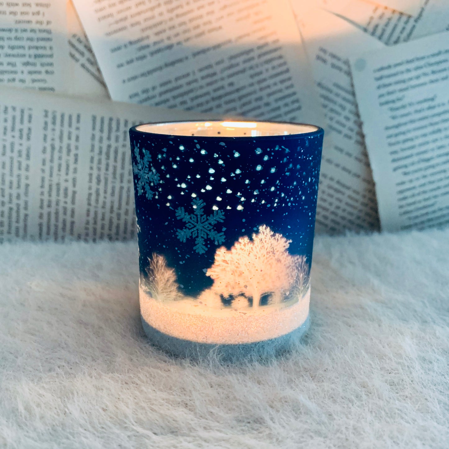 Snow Storm Glass Jar