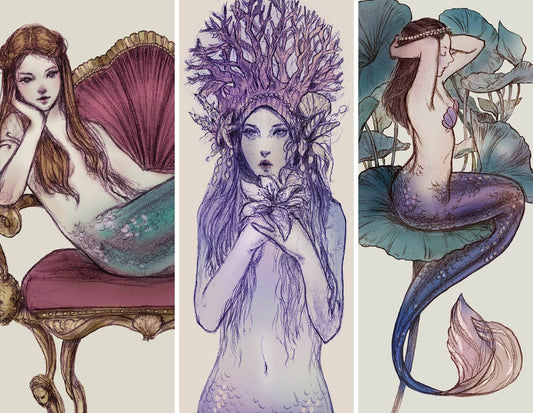 Mermaids Bookmarks - set of 3