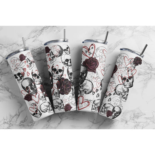 Hearts and Skulls Tumbler