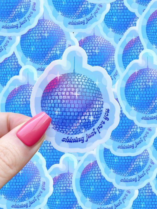 Holographic Mirrorball sticker
