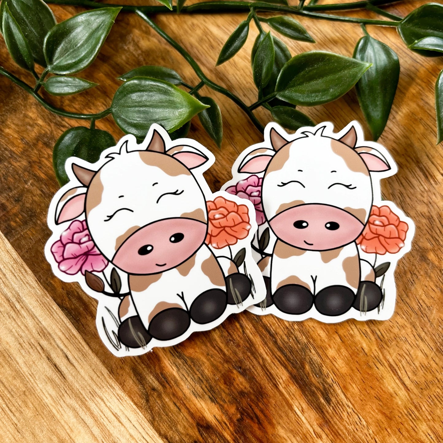 Caramel Cow Vinyl Sticker