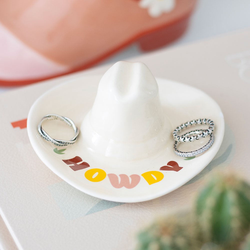 Howdy Cowboy Hat Trinket Tray
