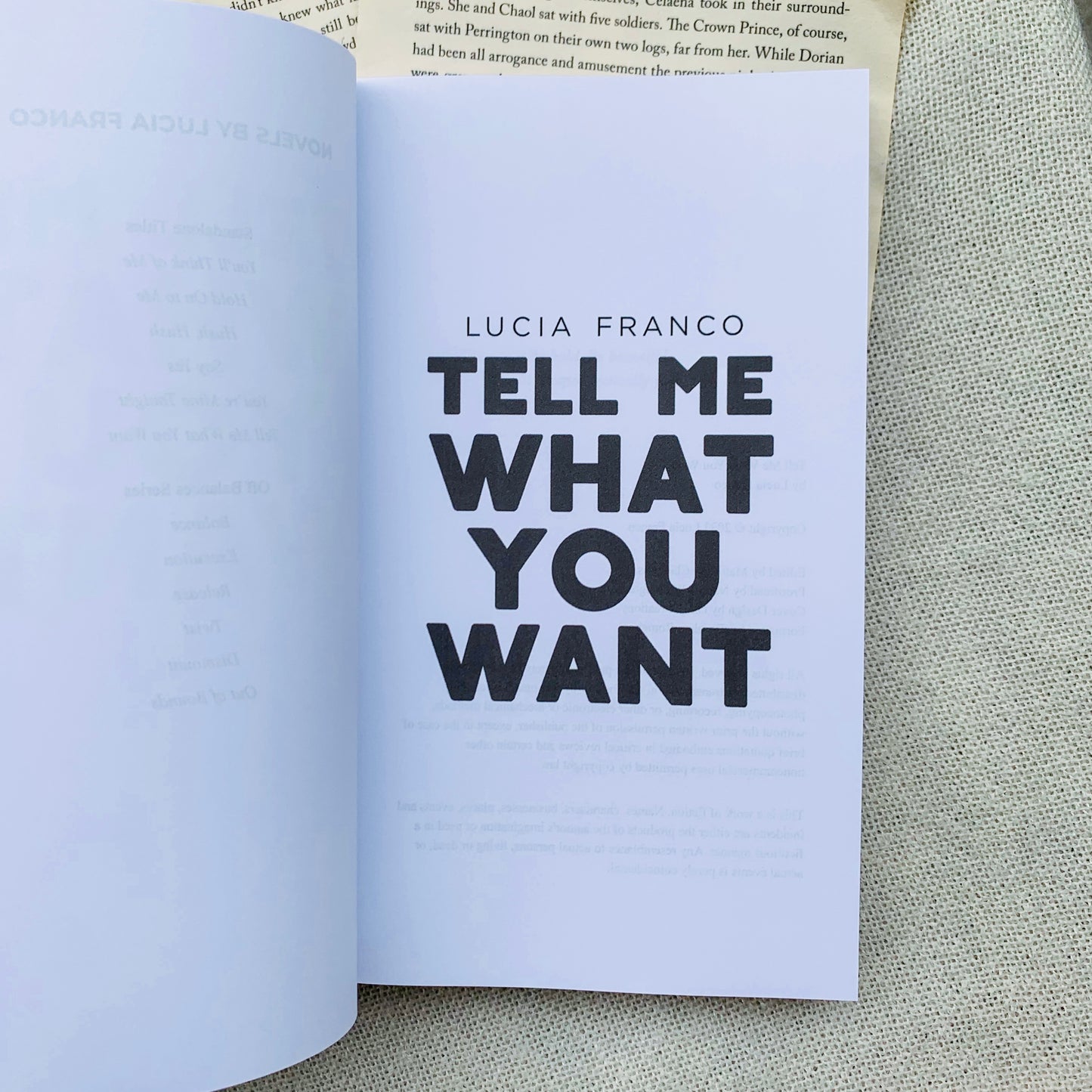 Tell Me What You Want by Lucia Franco