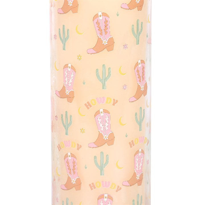 Howdy Cowboy Boot Tube Candle