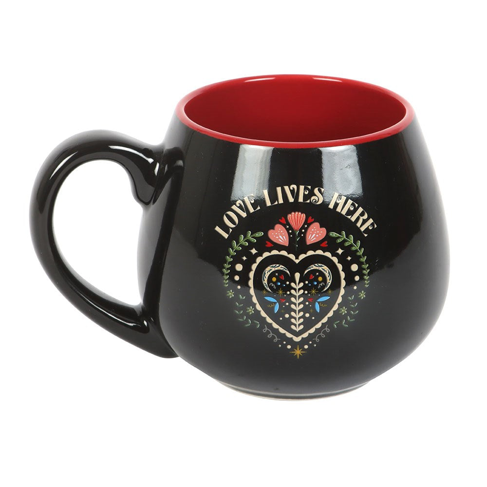 Folk Heart Round Mug