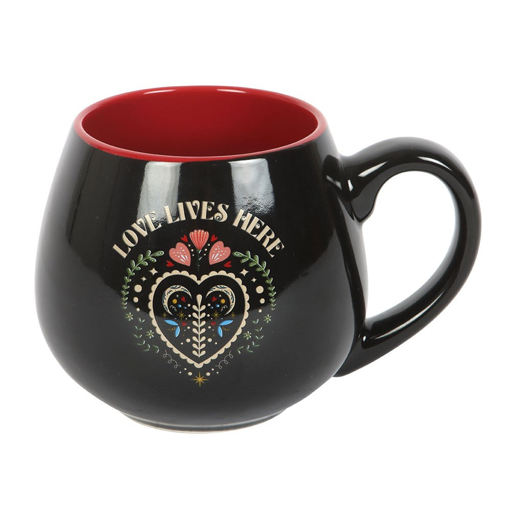 Folk Heart Round Mug