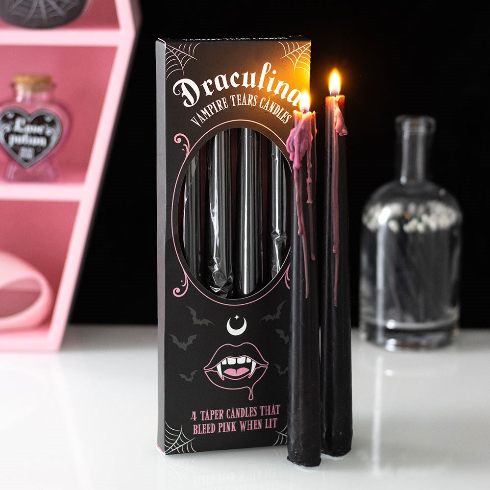 Pink Vampire Tears Taper Candles