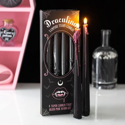 Pink Vampire Tears Taper Candles