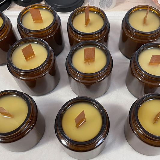 100ml Amber Jar custom candles  (wholesale)