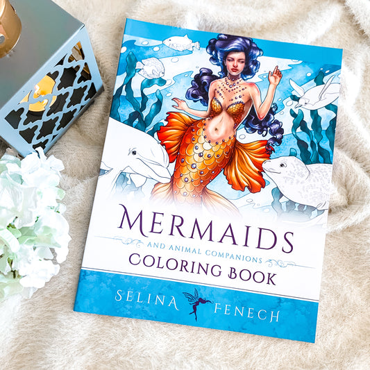 Mermaids and Animal Companions Colouring Book by Selina Fenech