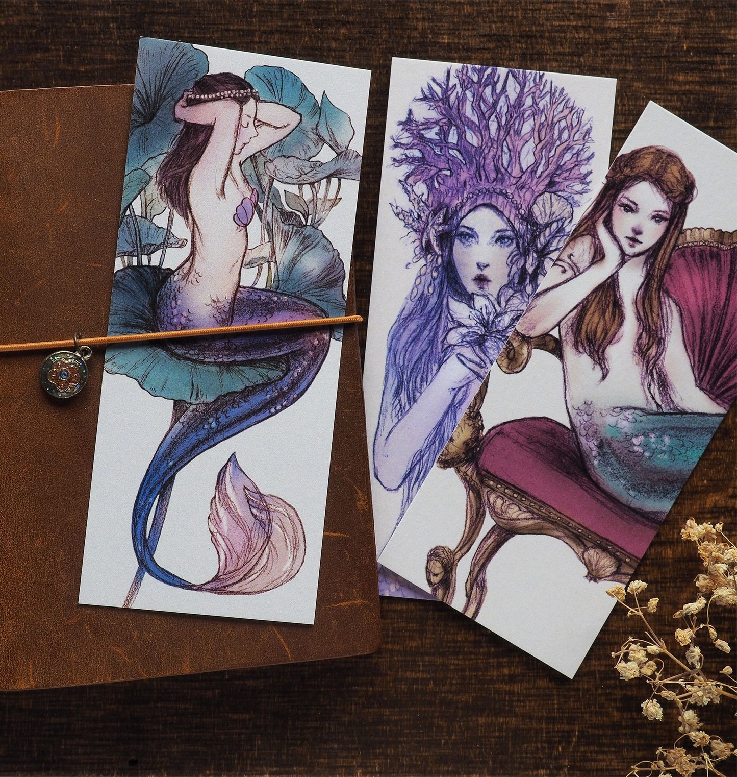 Mermaids Bookmarks - set of 3