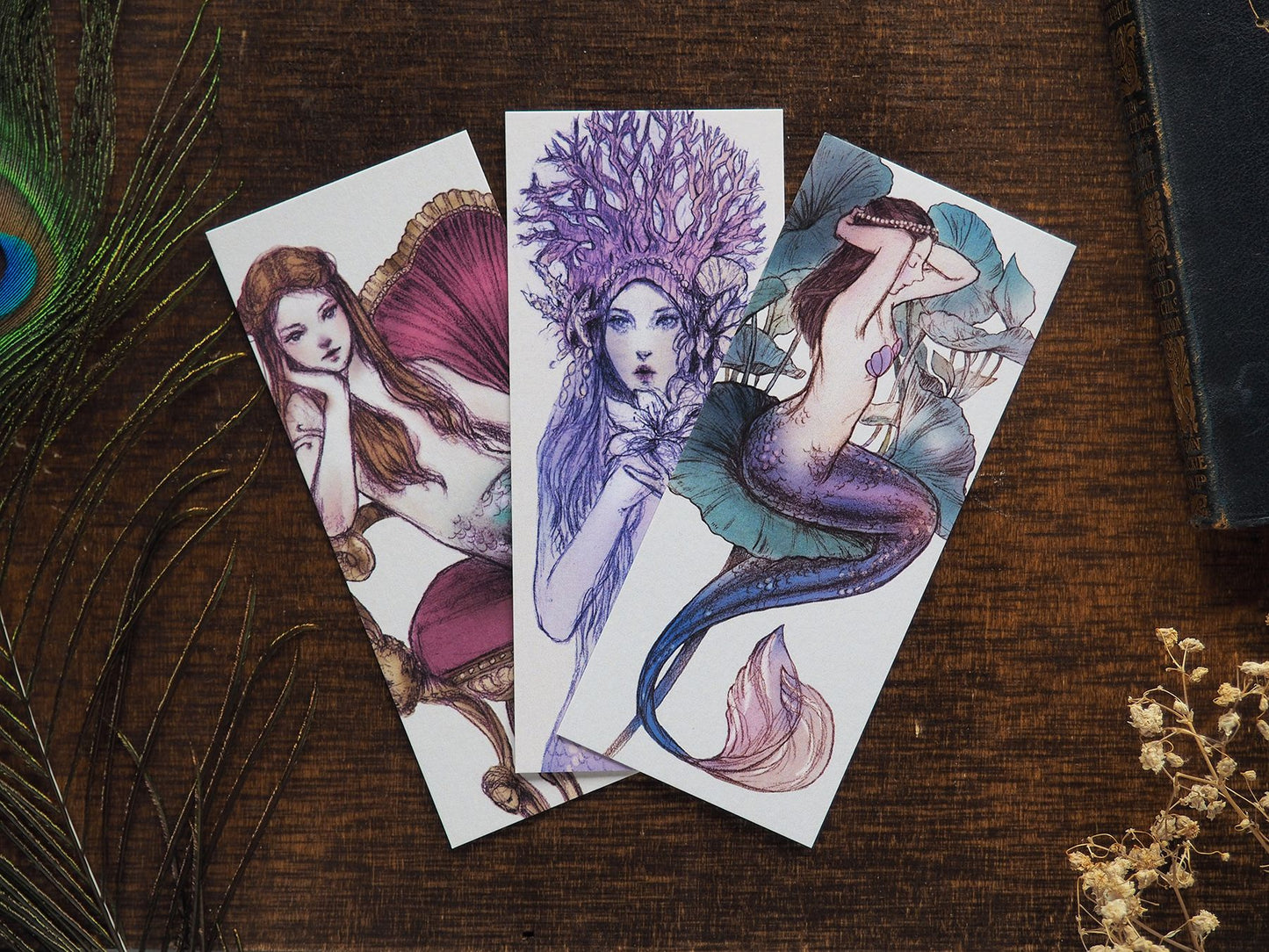 Mermaids Bookmarks - set of 3